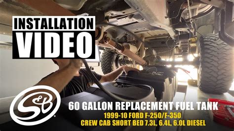Sandb 60 Gallon Replacement Fuel Tank Install 99 10 Ford F250f350 Crew