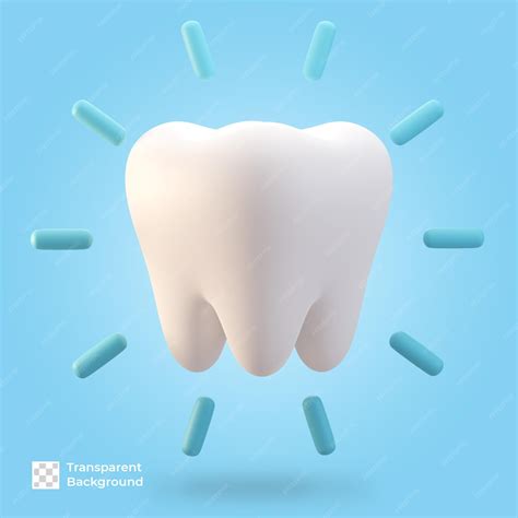 Premium Psd Tooth 3d Icon Isolated