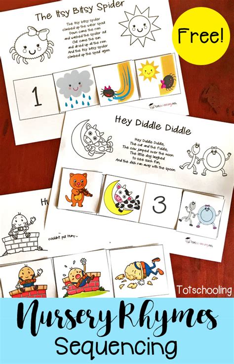 Free Printable Nursery Rhyme Sequencing Cards And Posters Riset