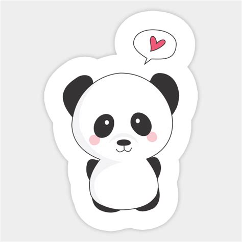 Panda Love Panda Bear Sticker Teepublic