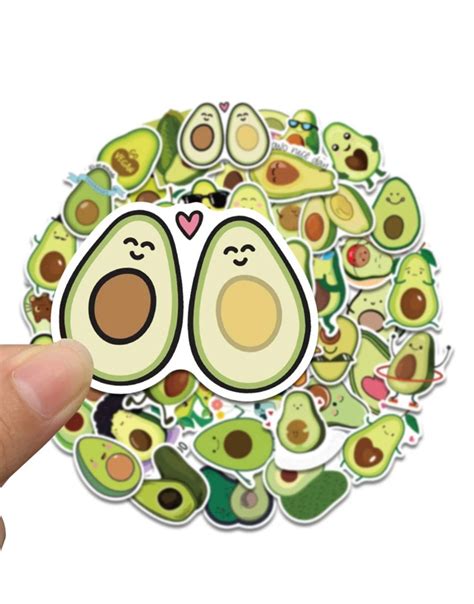 Cute Avocado Avocado Stickers Stickers Guac Is Extra Etsy