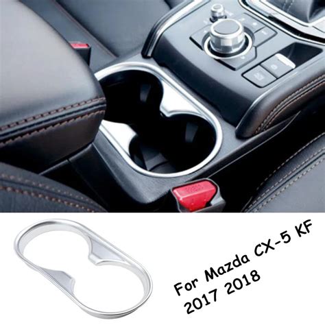 Yaquicka Car Interior Front Water Cup Holder Frame Cover Trim Styling