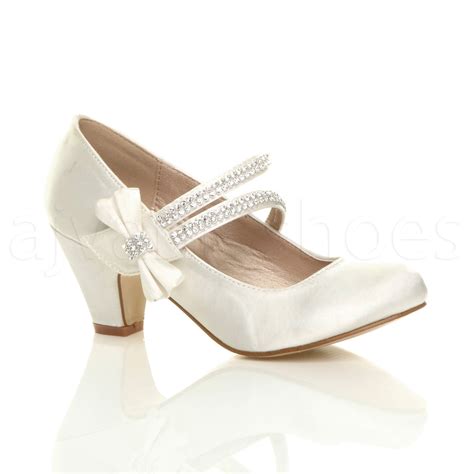 Girls Kids Childrens Low Heel Party Wedding Mary Jane Style Sandals