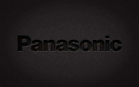 Download Wallpapers Panasonic Carbon Logo 4k Grunge Art Carbon