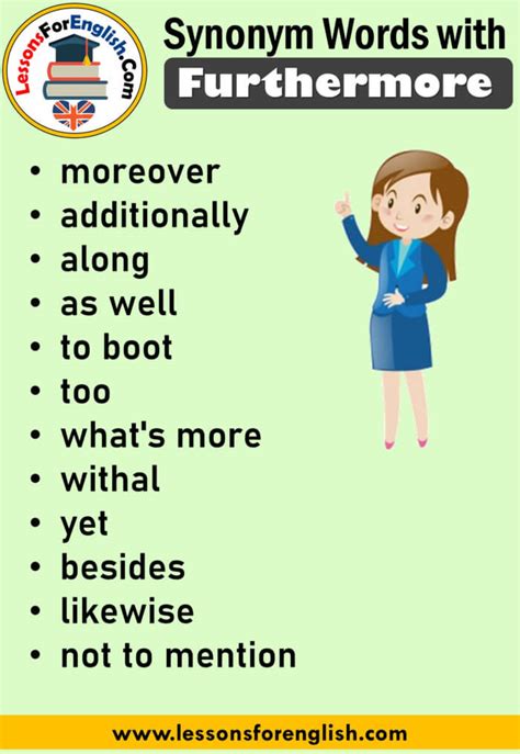 Synonym Words With Furthermore Lessons For English