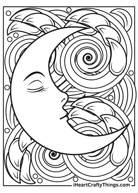 Moon Coloring Pages For Adults