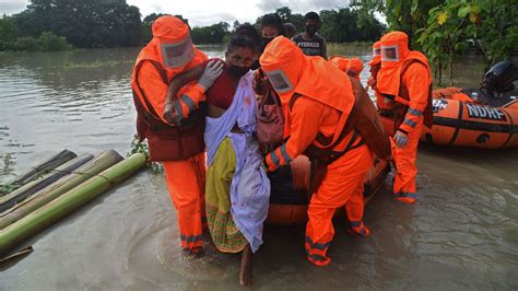 assam and nepal 189 die and four million people displaced in worst floods for years world