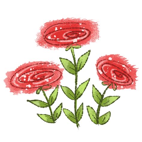 Illustration Red Rose Flower Illustration Red Rose Flower Png