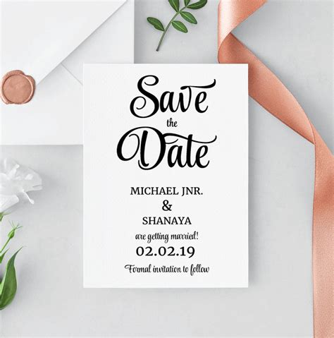 Designed by a community of independent artists and produced by artisan printers. Save the Date Template, Save the Date Printable, Save the ...