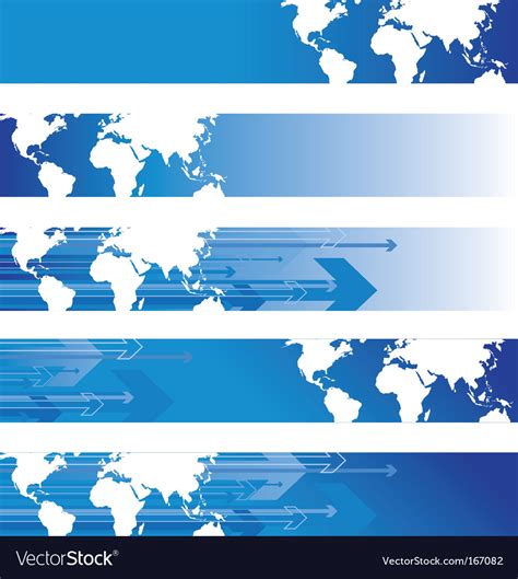 World Banners Royalty Free Vector Image Vectorstock