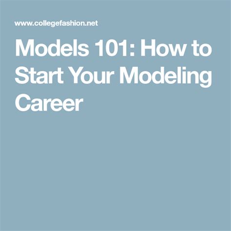 I have explained 3 ways to start a modelling career. Models 101: How to Start Your Modeling Career | Modeling career, Model, College fashion