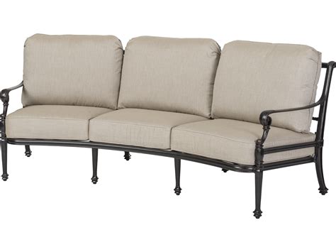 Gensun Grand Terrace Cast Aluminum Cushion Curved Sofa Ges1034cv23