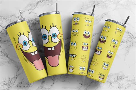 Spongebob Squarepants Sublimation Tumbler Full Wrap 20oz Etsy Uk