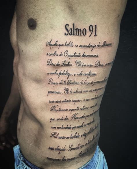Salmo 91 Tattoo Salmo Tatuagem Tatuagem De Texto Tatuagem