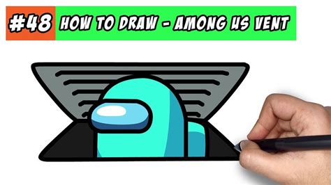 How To Draw Among Us Character In Vent Easy Step By Step Tutorial In