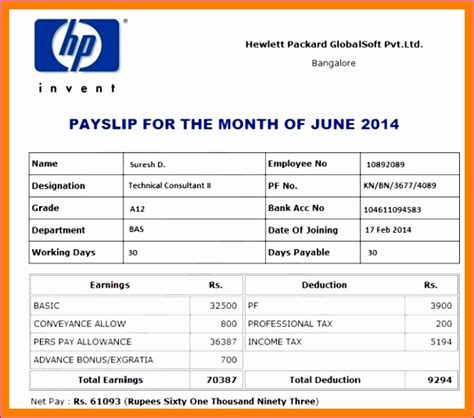 Salary Slip Format Excel Sopleather