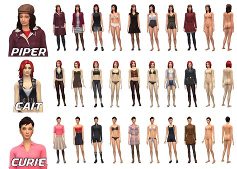 The Sims 4 Fo4 Piper Cait And Curie Downloads The