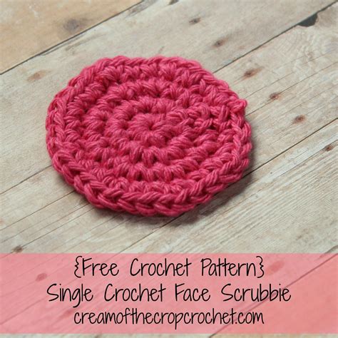 Single Crochet Face Scrubbie Free Crochet Pattern