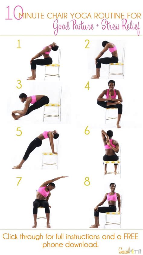 10 Minute Chair Yoga Routine Yoga Yoga Routine Yoga Poses Yoga