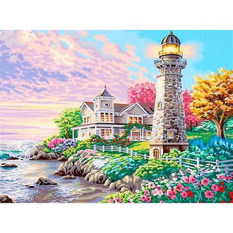 Lighthouse 5d Diy Paint By Diamond Kit Original Paint By Diamond