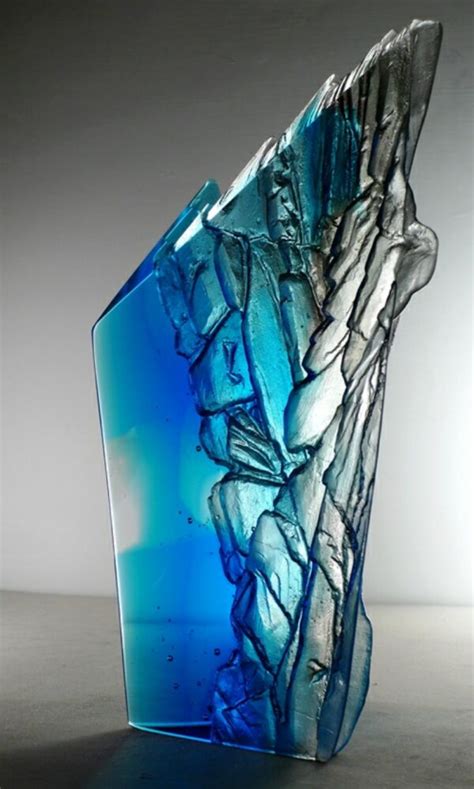 Blue Cliff Cast Glass By Crispian Heath Pyramid Gallery