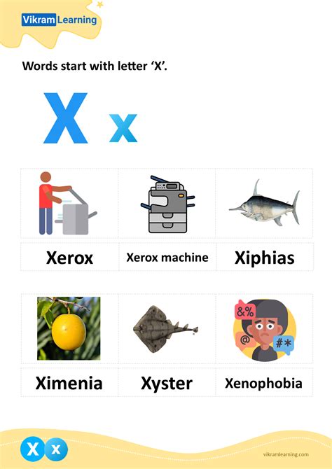 Download X Letter Words Worksheets For Free