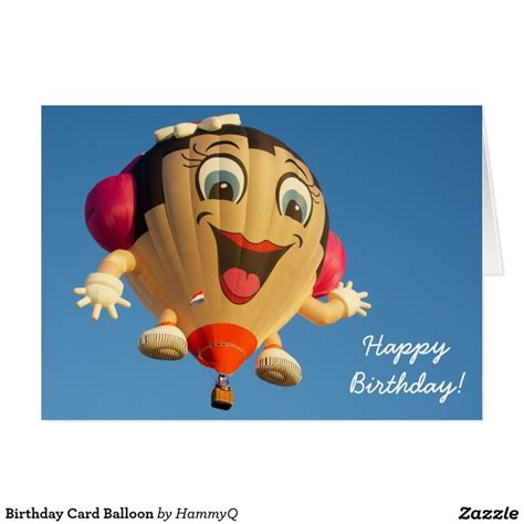 Birthday Card Balloon Birthday Cards Custom Greeting