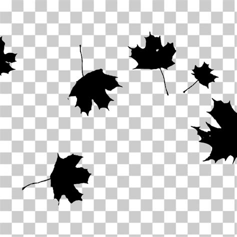Free Svg Monochrome Falling Leaves Vector Illustration Nohatcc