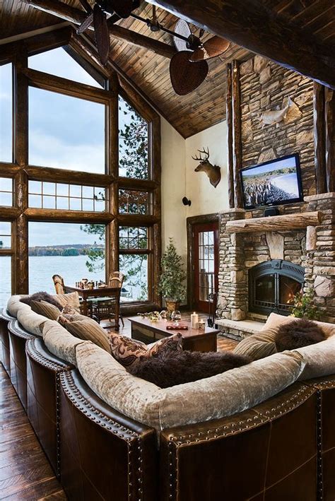 Cozy And Warm Log Cabin Living Rooms You Will Fall In Love