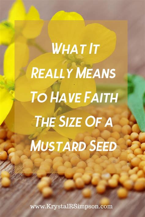 Mustard Seed Faith Mustard Seed Faith Craft Mustard Seed Parable