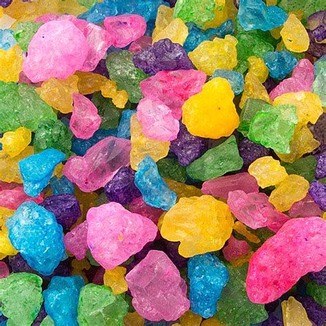 Colorful Rainbow Rock Candy Crystals • Rock Candy And Sugar Swizzle
