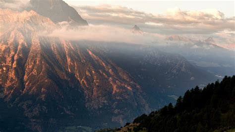 Italian Sunrise Over Cloudy Alps Time Lapse Stock Footage Videohive