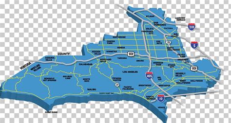Los Angeles San Fernando Valley Map County Electoral District Png