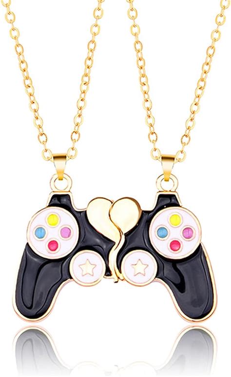 Yanchun Matching Game Controller Necklaces Best Friend Necklace For