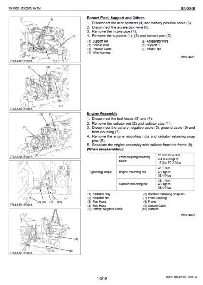 Kubota Bx1800 Bx2200 Tractor Workshop Service Manual