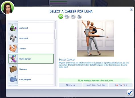 The Sims 4 Ballet Dancer Career The Sims Book