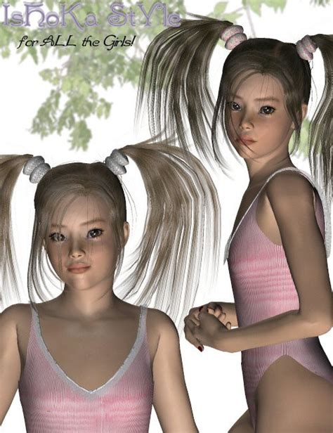 Ishoka Style Hair 3d Models For Daz Studio And Poser