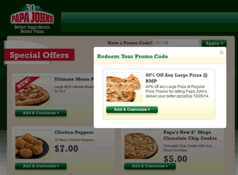 So check out all the coupons below and save some money on your next papa murphy's order as well. Pinned October 7th: 40% off any large pizza at Papa #Johns ...
