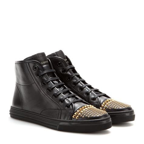 Gucci California Leather High Top Sneakers In Nero Black Lyst