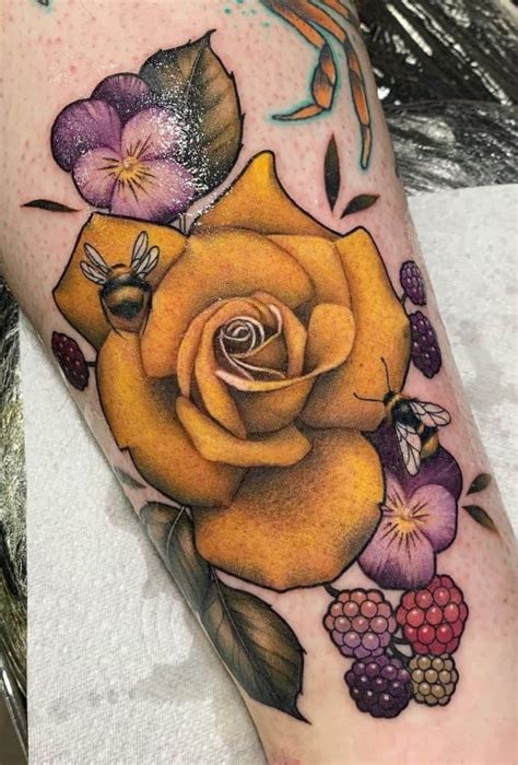 Neo Traditional Rose Tattoo Ideas