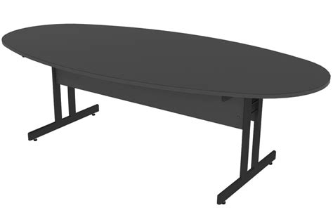 1800mm Black Oval Boardroom Table Seats 8 10 Nene Office Range