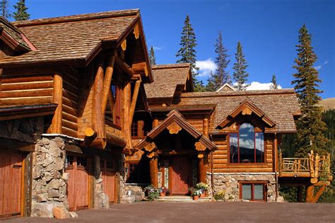 Hybrid Log House In Colorado Log Work By Sitka Log Homes