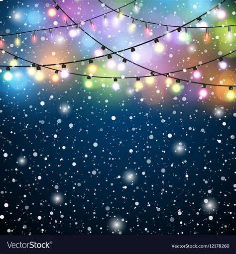 Christmas Lights Background Royalty Free Vector Image