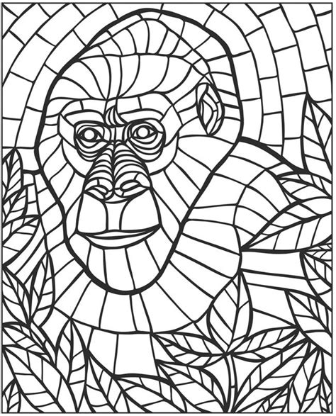 Mosaic Animal Coloring Pages At Getdrawings Free Download
