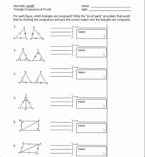 Congruence And Rigid Motion Worksheet