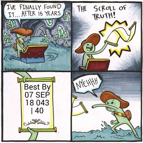 Scroll Of Truth Best By 07 Sep 18 043 40 Know Your Meme