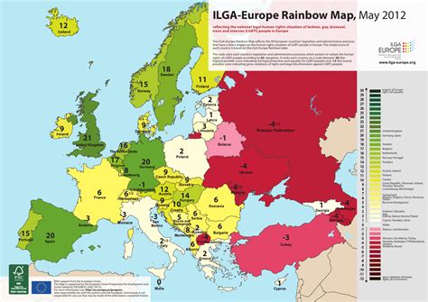 Updated Rainbow Map Of Europe Showing Status Of Lgbti Rights 1489x1053