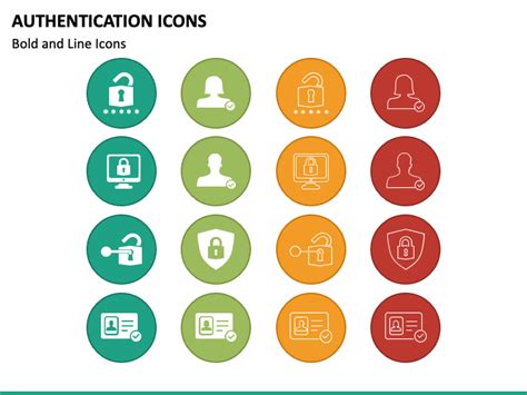 Authentication Icons PowerPoint Template PPT Slides