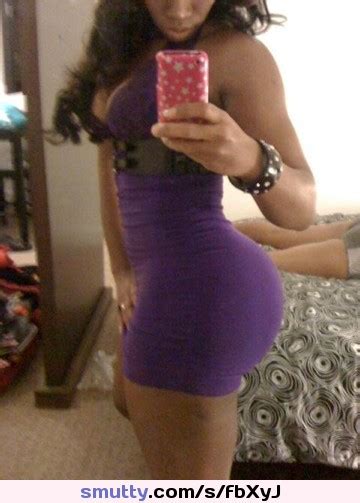 Taking A Pic Of Her Fine Big Booty In That Tight Purple Dress Happy