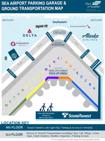 Seatac Airport Arrivals Map Map With Cities
